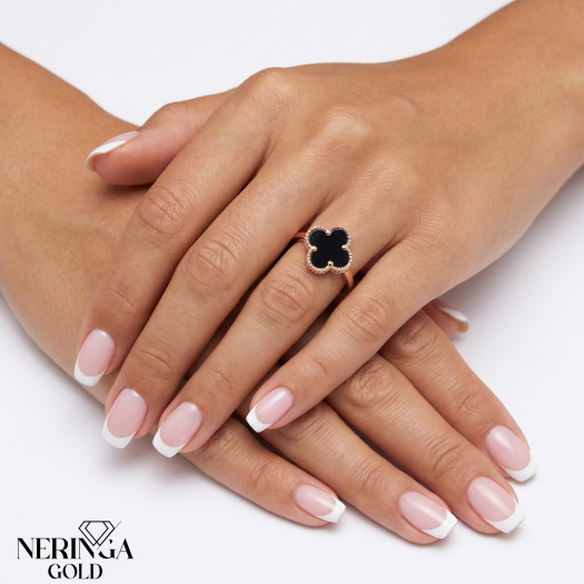 Rose gold women's ring #65042