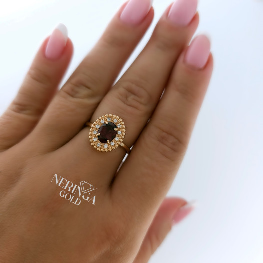 Rose gold women's ring #65543