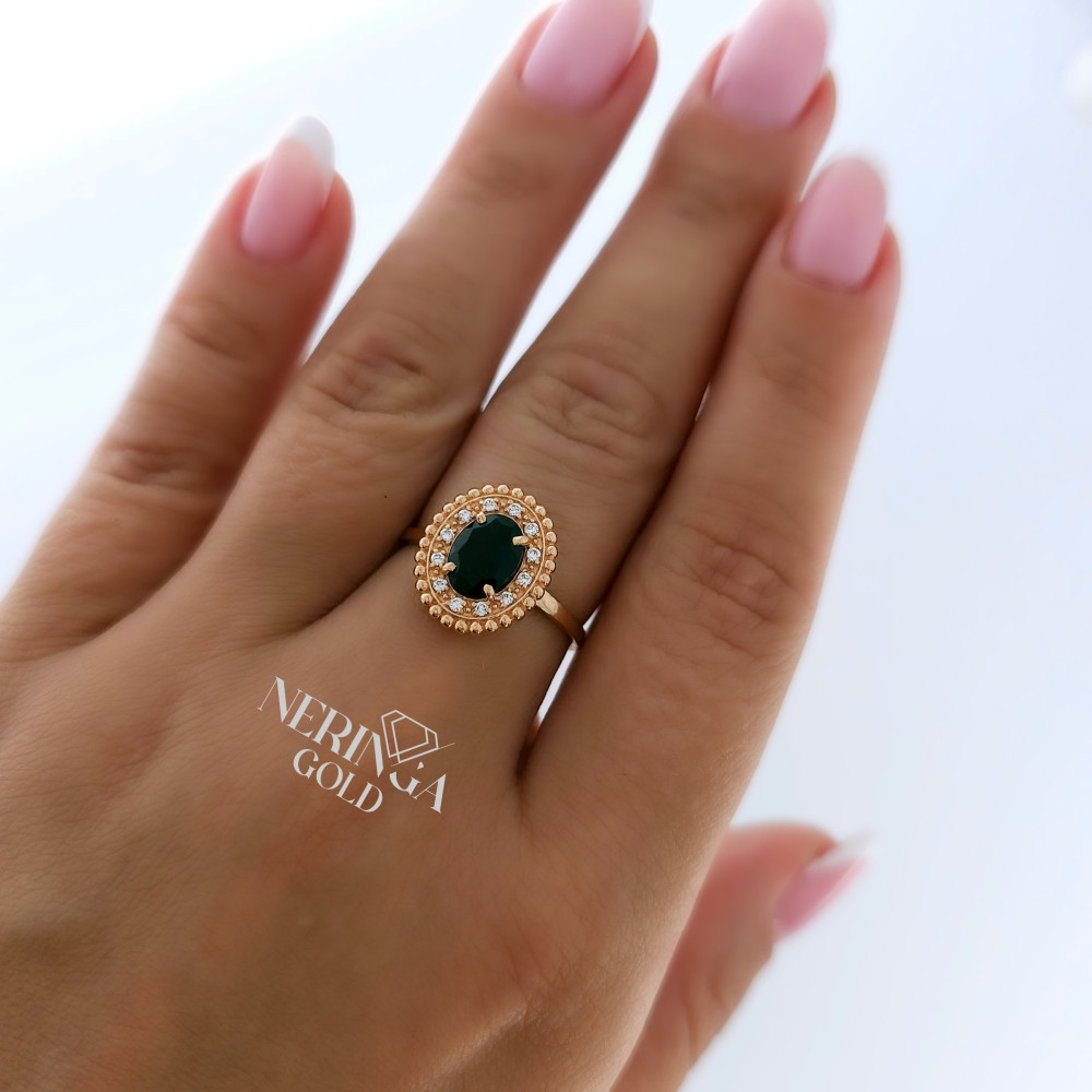 Rose gold women's ring #65551