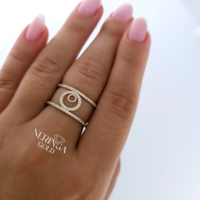 Rose gold women's ring #60028 Rose gold women's ring #60028