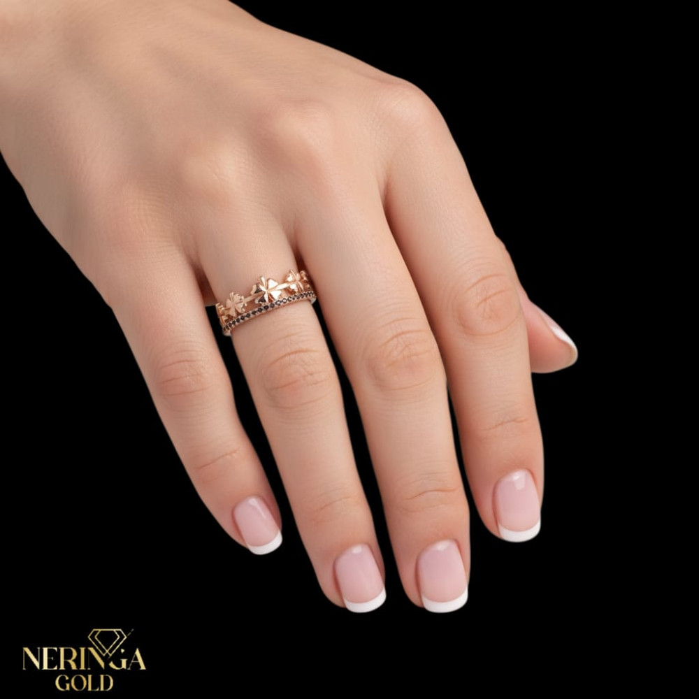 Rose gold women's ring #59916