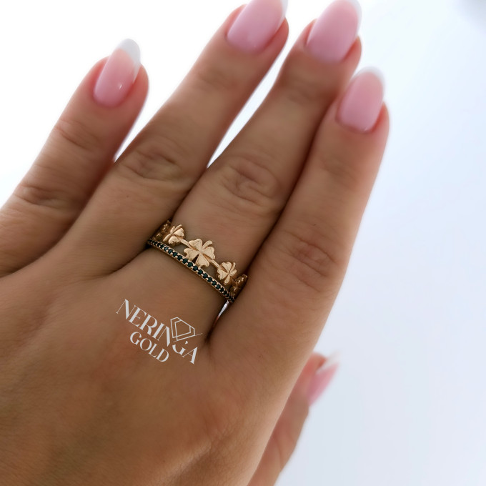 Rose gold women's ring #59912