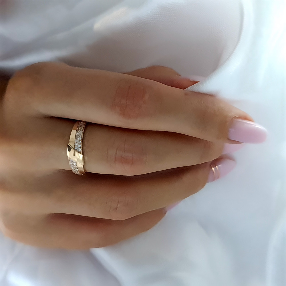 Rose gold women's ring #67227