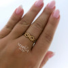 Rose gold women's ring #61372