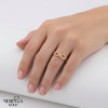 Rose gold women's ring #61372