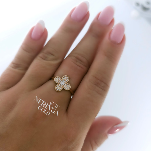 Rose gold women's ring #65241