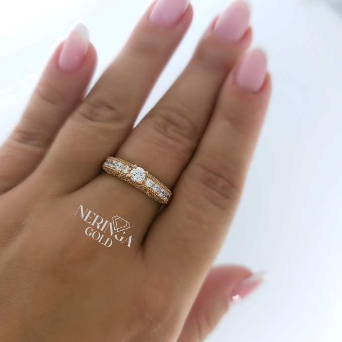 Rose gold women's ring #63678 Rose gold women's ring #63678