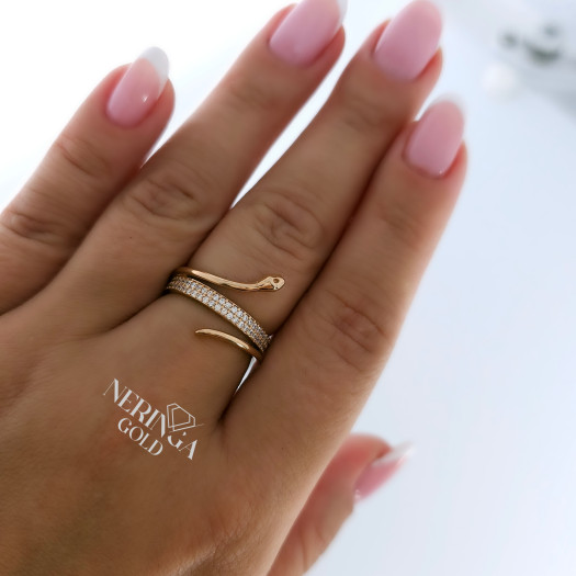 Rose gold women's ring #60045