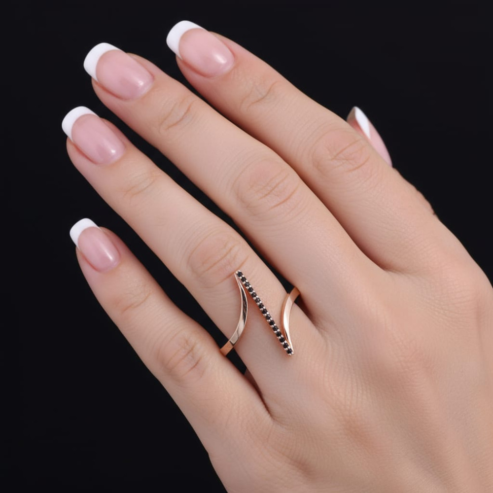 Rose gold women's ring #65695