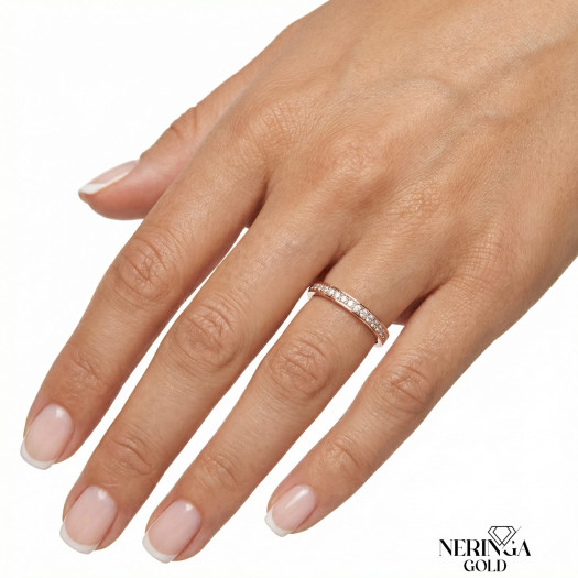 Rose gold women's ring #65584