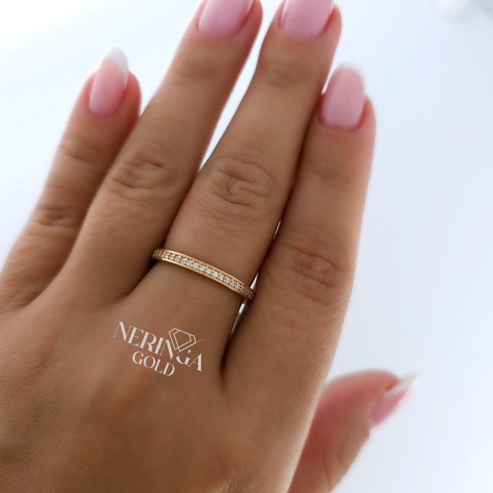 Rose gold women's ring #65584