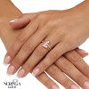 Rose gold women's ring #65247
