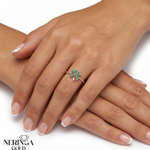 Rose gold women's ring #65088