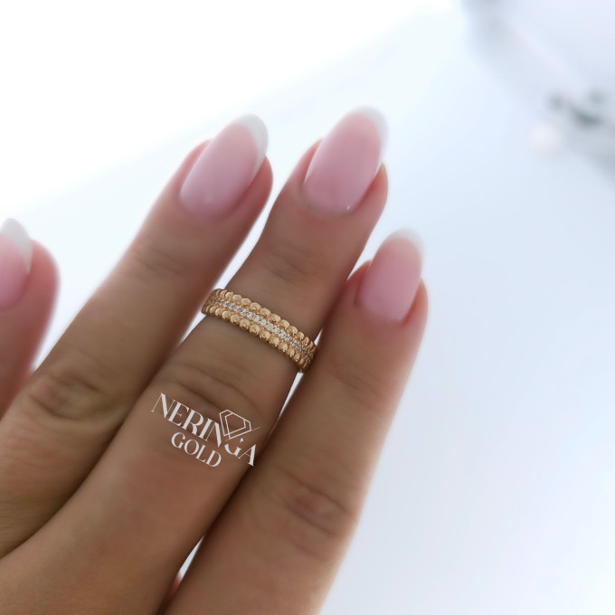 Rose gold women's ring #63401 Rose gold women's ring #63401