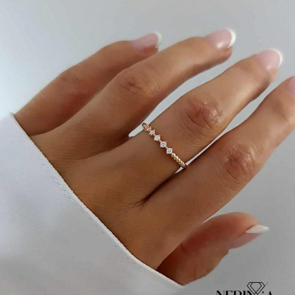 Rose gold women's ring #67251