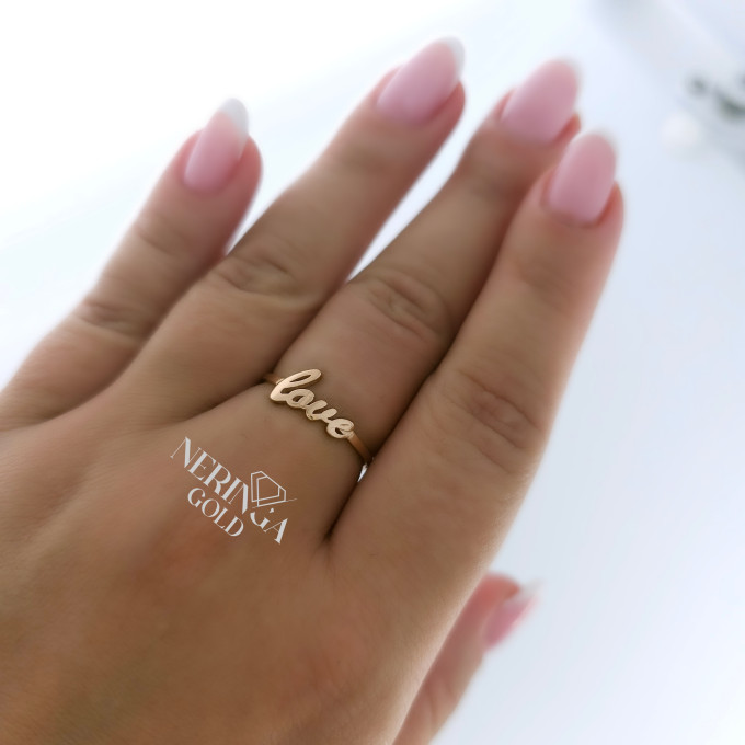 Rose gold women's ring #63218 Rose gold women's ring #63218