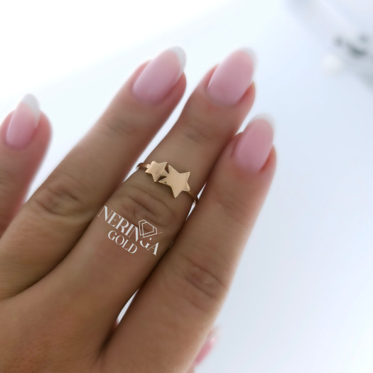 Rose gold women's ring #65108