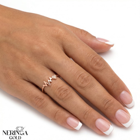 Rose gold women's ring #68240