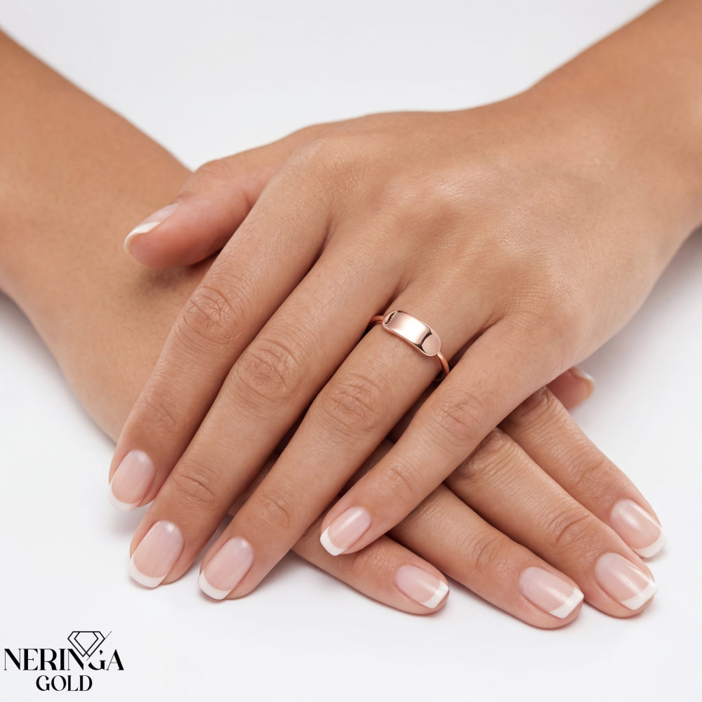 Rose gold women's ring #69018