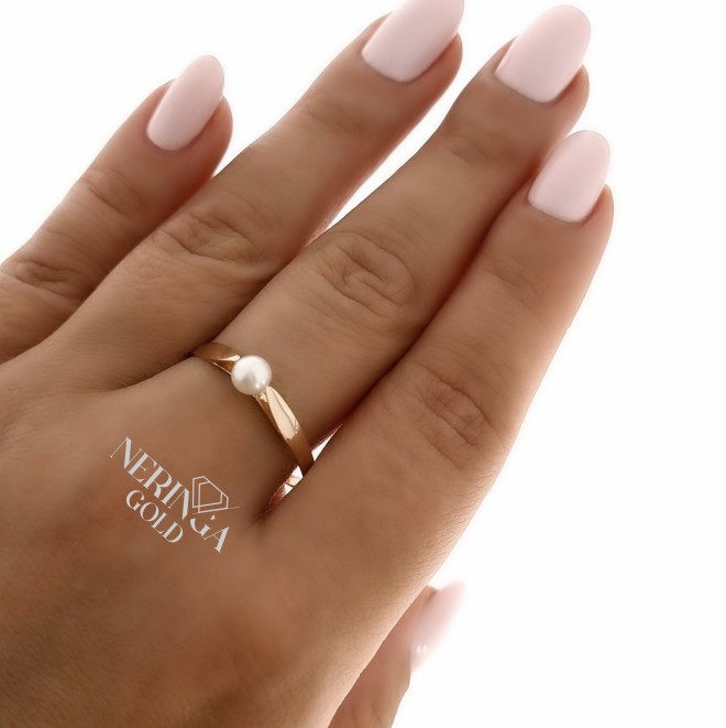 Rose gold women's ring #69183