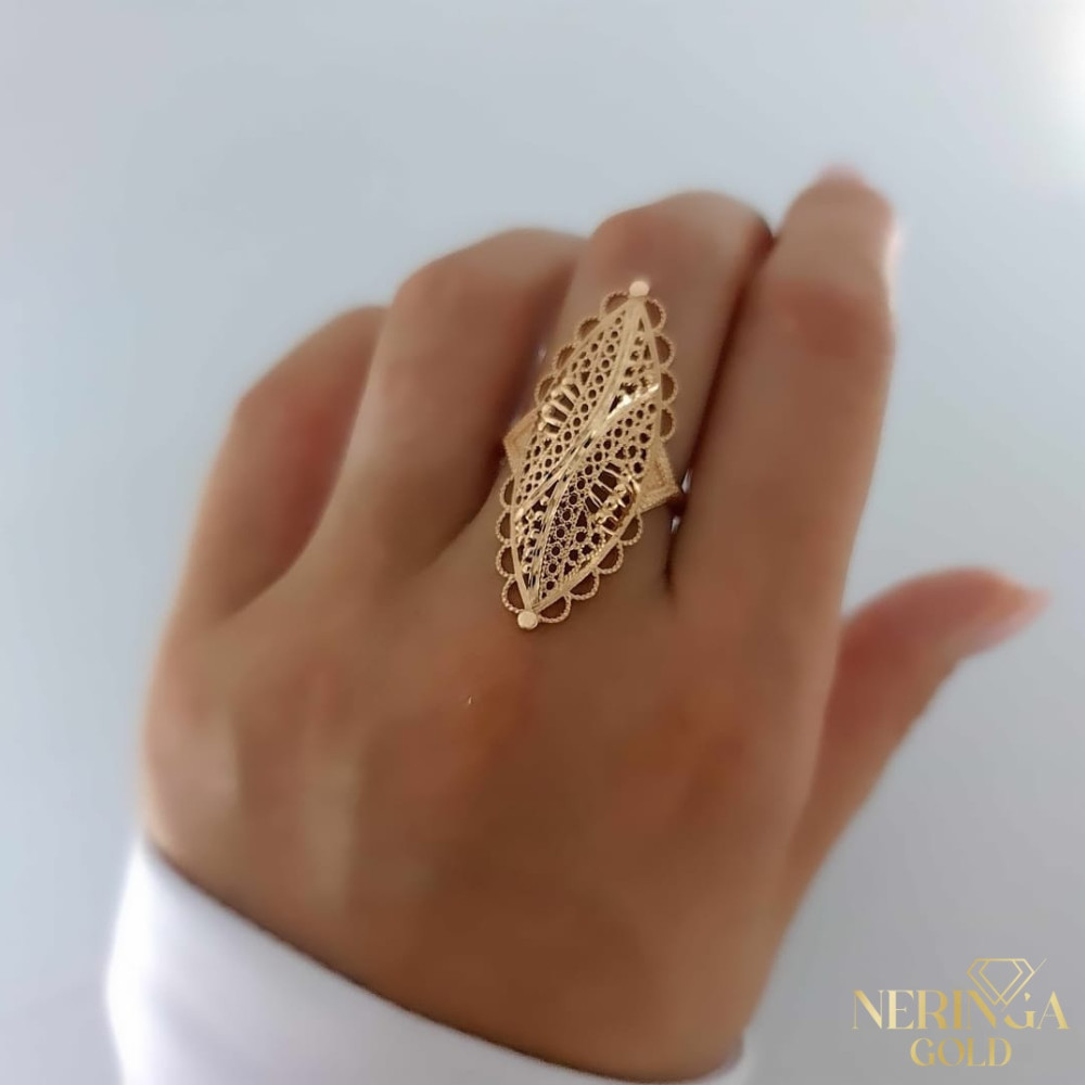 Rose gold women's ring #65751