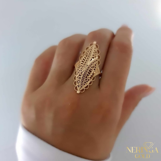 Rose gold women's ring #65411