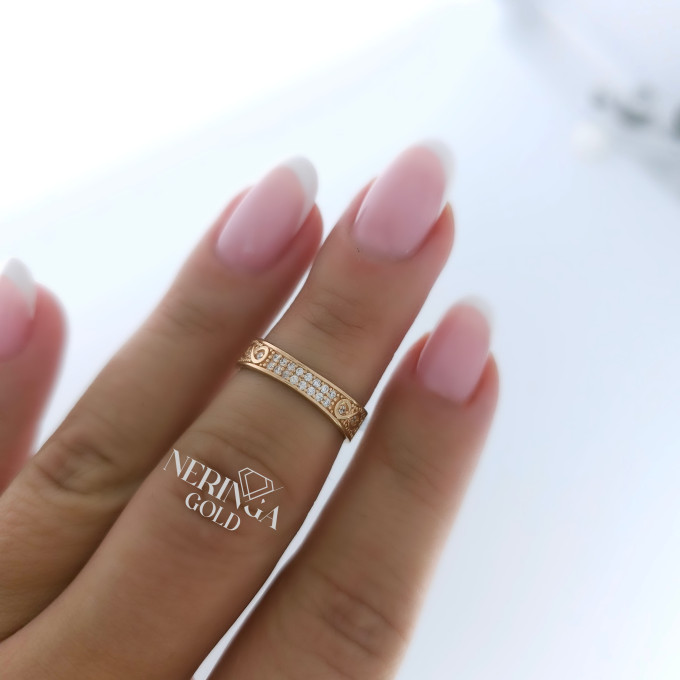 Rose gold women's ring #63323 Rose gold women's ring #63323