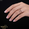 Rose gold women's ring #65351