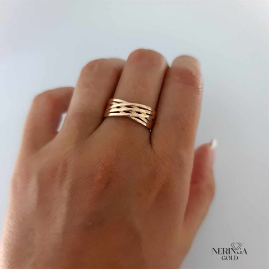 Rose gold women's ring #65519