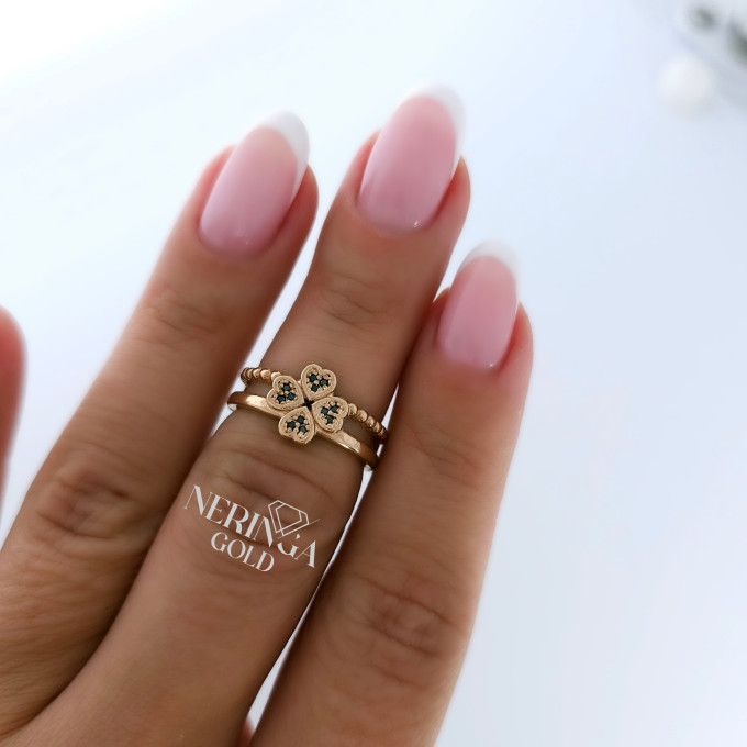 Rose gold women's ring #60985
