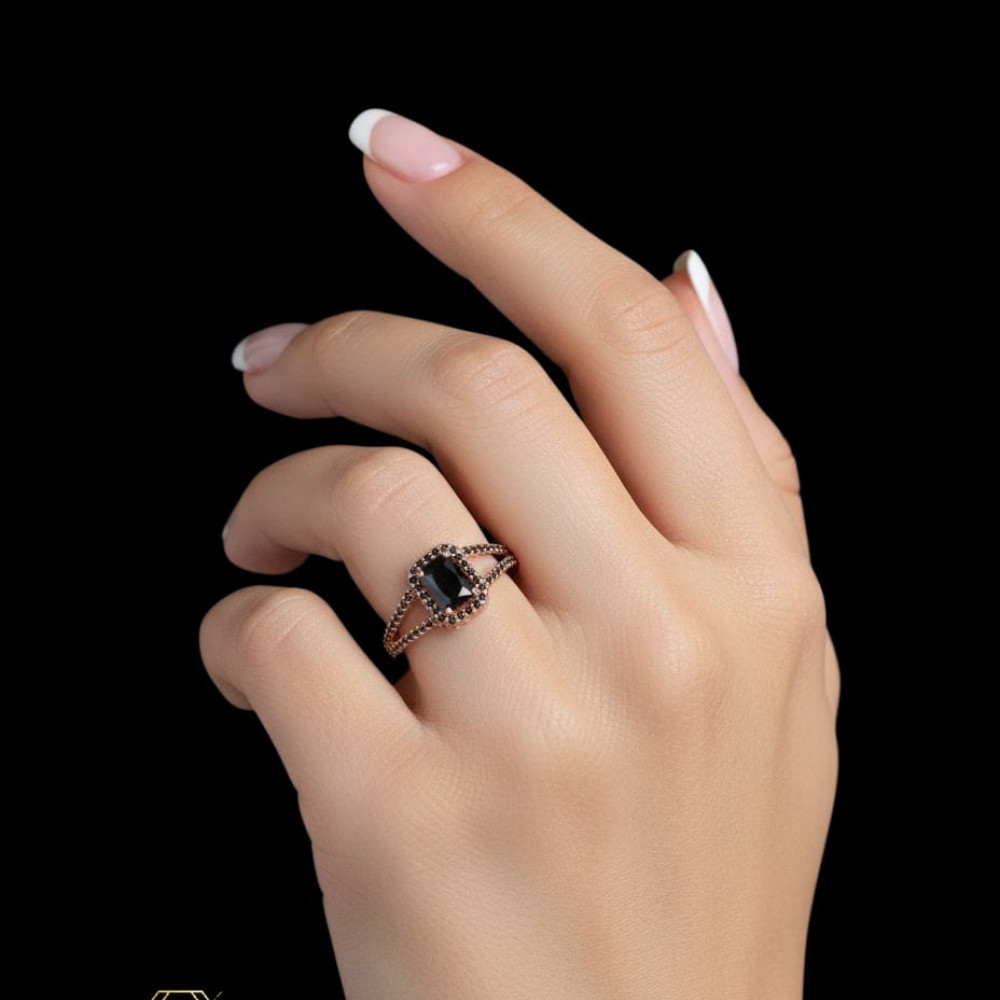 Rose gold women's ring #65165