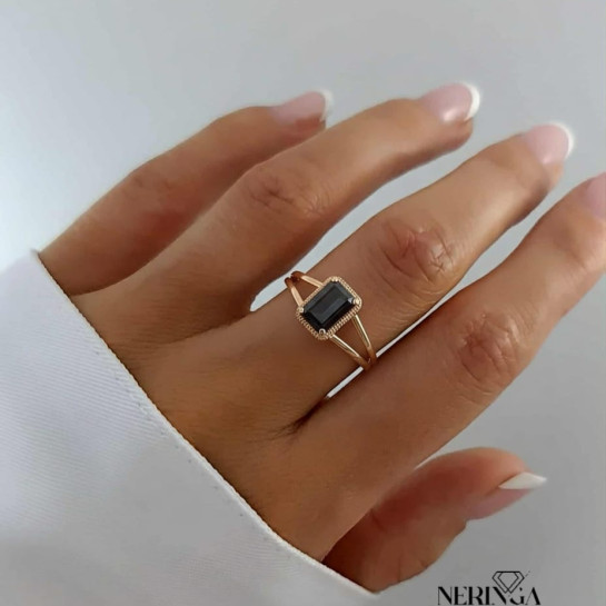 Rose gold women's ring #65362