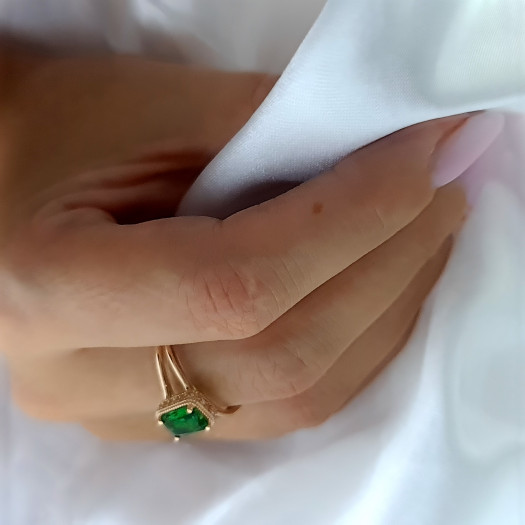 Rose gold women's ring #65158