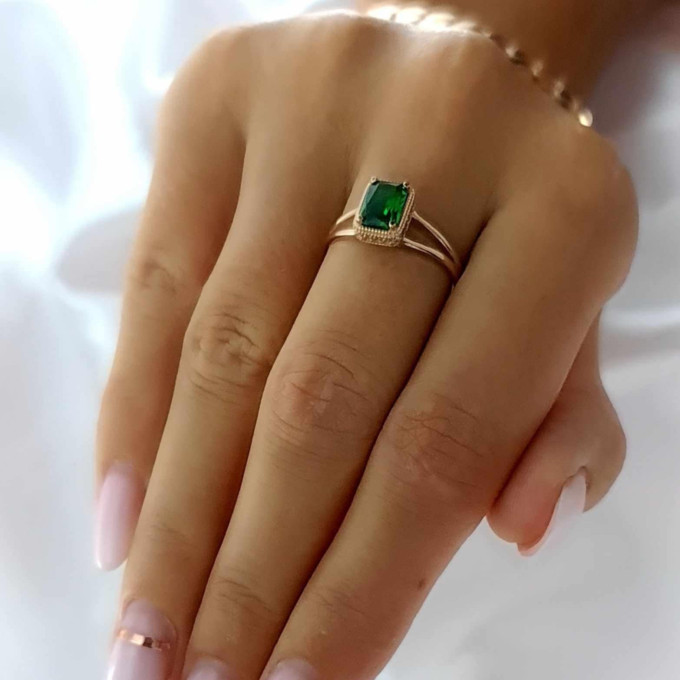 Rose gold women's ring #63777