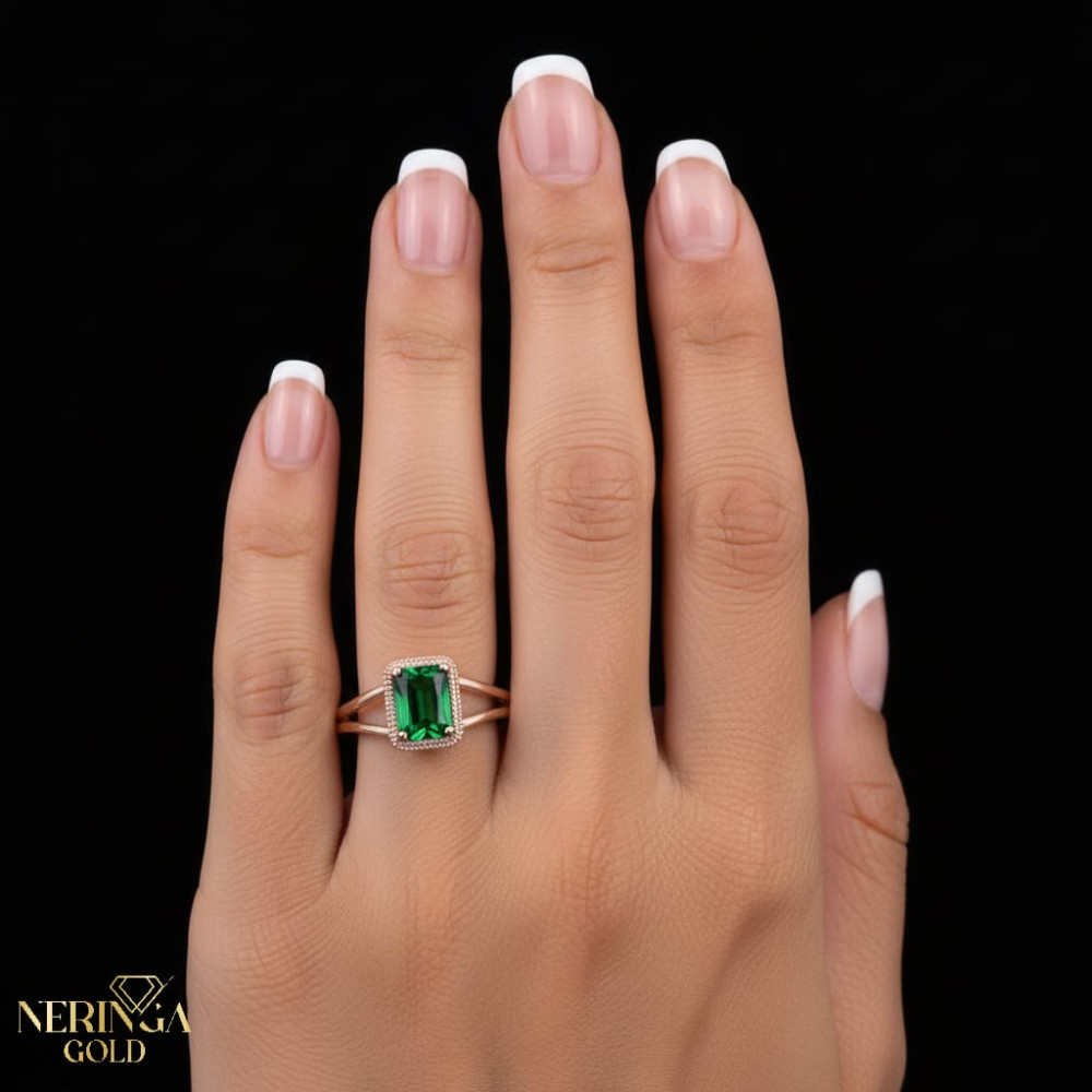 Rose gold women's ring #65158