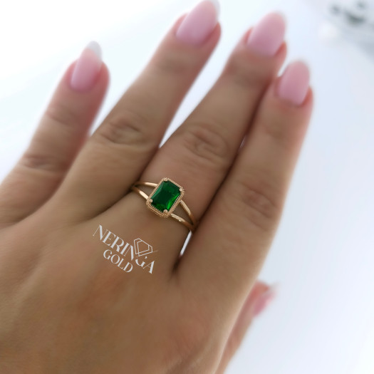 Rose gold women's ring #65478