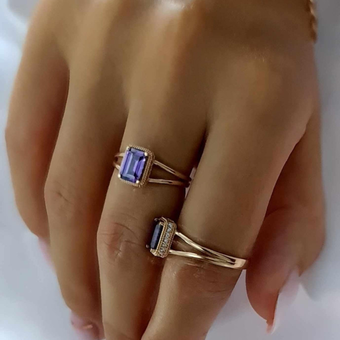 Rose gold women's ring #61020 Rose gold women's ring #61020