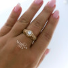 Rose gold women's ring #61358