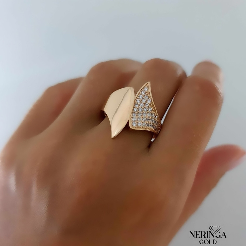Rose gold women's ring #65160