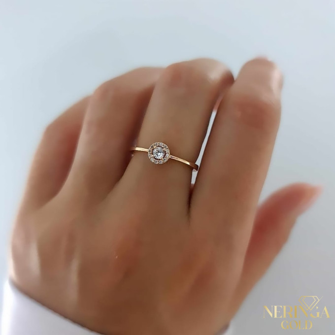 Rose gold women's ring #61422