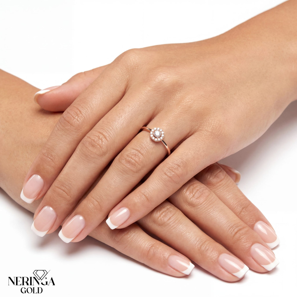 Rose gold women's ring #65565