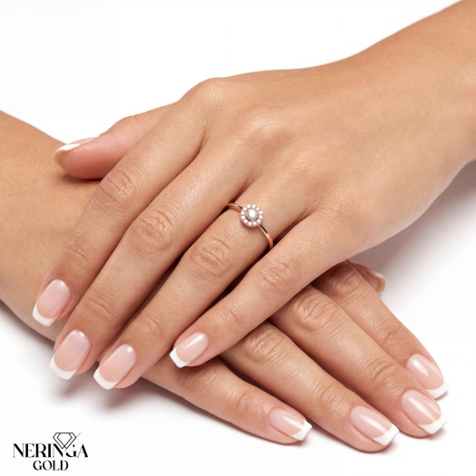 Rose gold women's ring #65565