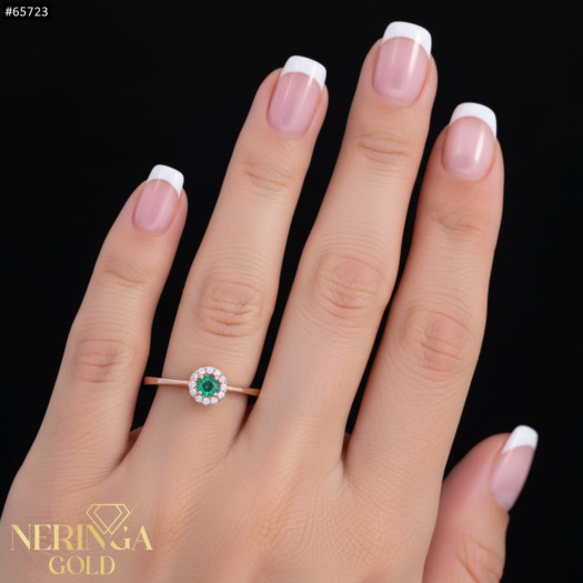 Rose gold women's ring #65670