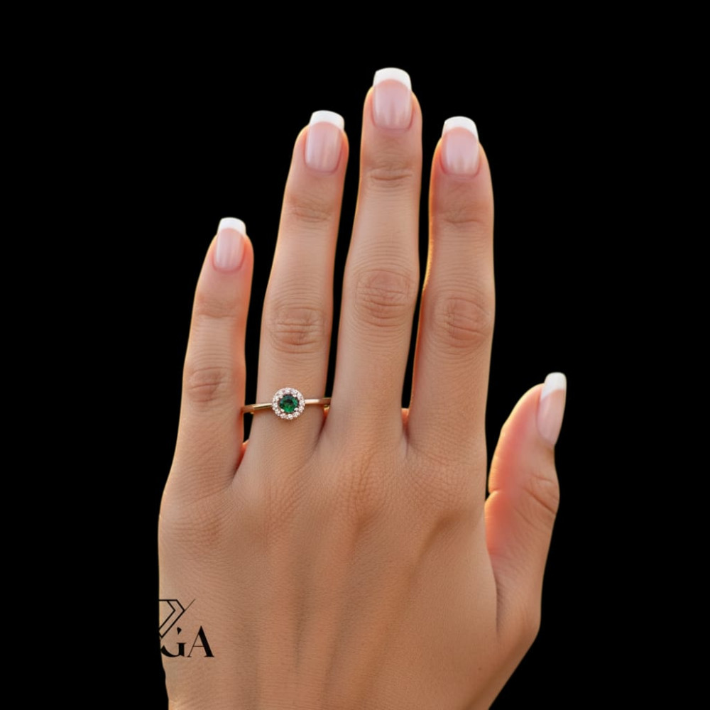 Rose gold women's ring #65723