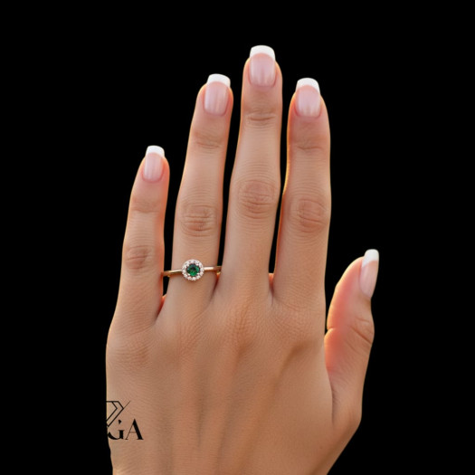 Rose gold women's ring #65723