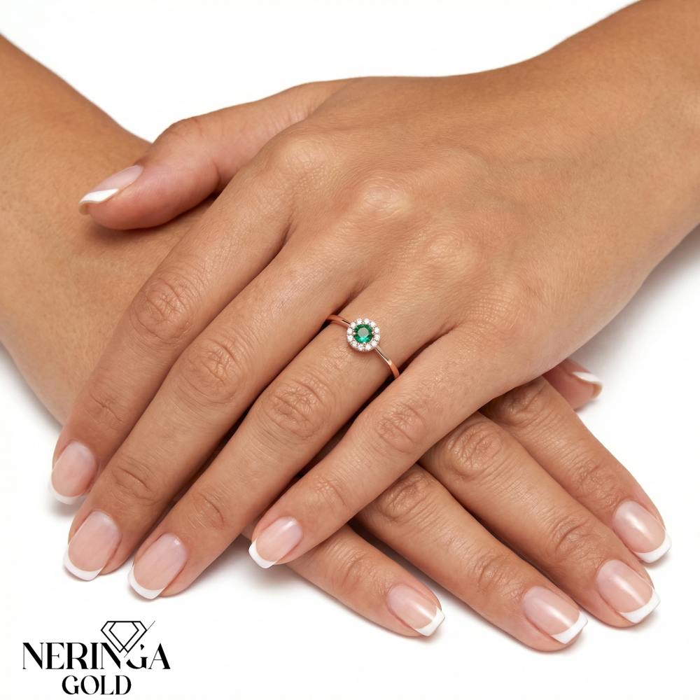 Rose gold women's ring #65723