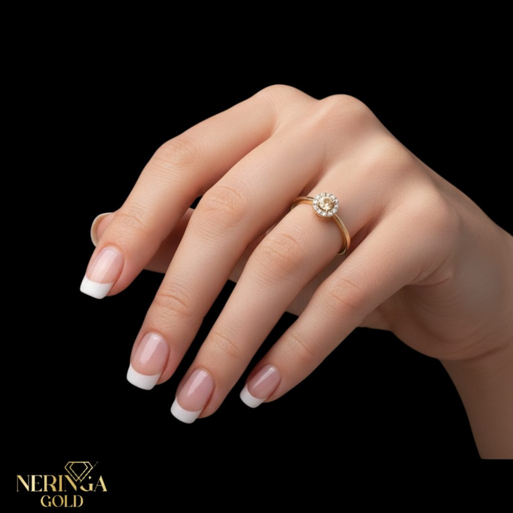 Rose gold women's ring #60014