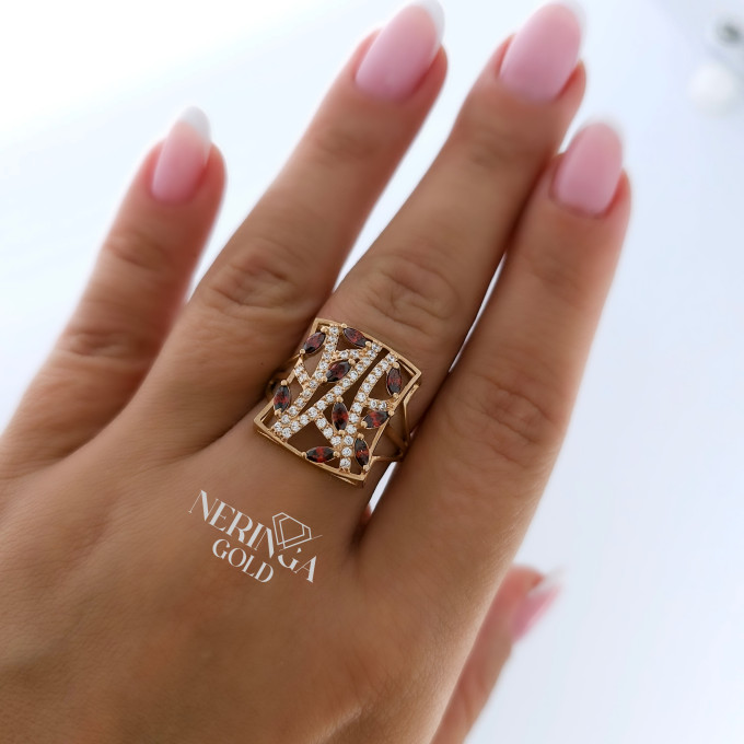 Rose gold women's ring #60997