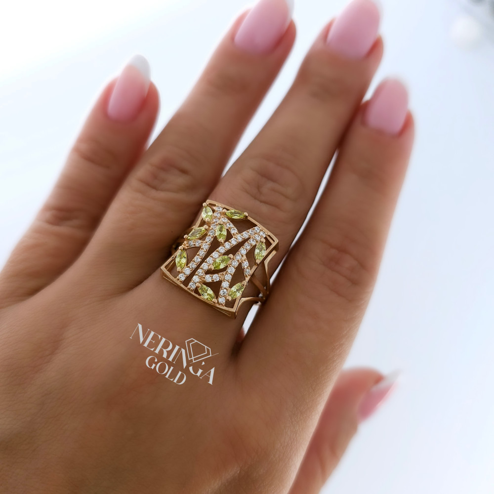 Rose gold women's ring #65685