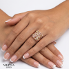 Rose gold women's ring #65685